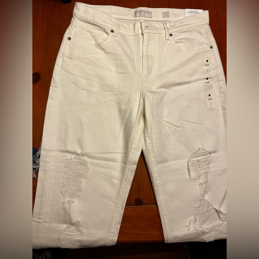 White Midrise lucky jeans NWT - Picture 1 of 4